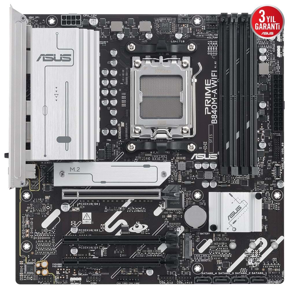 ASUS PRIME B840M-A WIFI AMD DDR5 mATX ANAKART