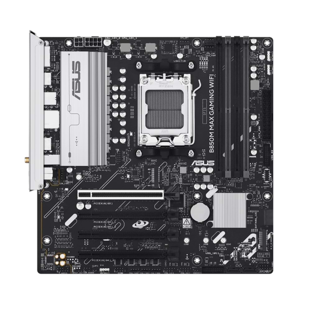 ASUS B850M MAX GAMING WIFI AM5 DDR5 8000MHZ(OC) mATX HDMI ANAKART
