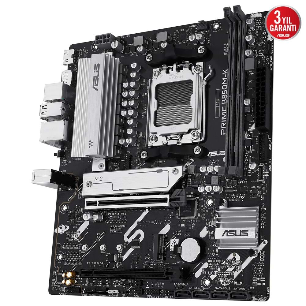 ASUS PRIME B850M-K AM5 DDR5 8400MHZ(OC) HDMI mATX ANAKART