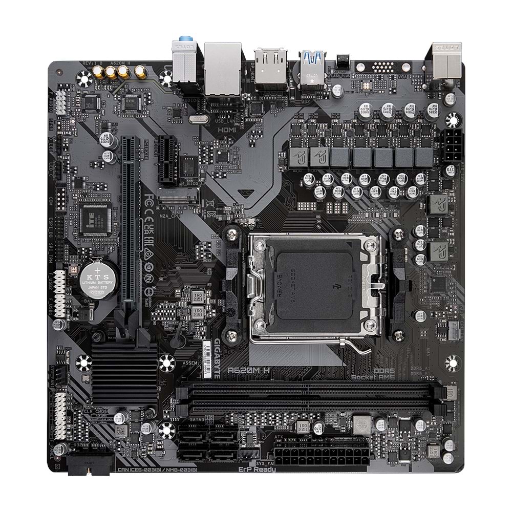 GIGABYTE A620M H DDR5 6400(OC) HDMI DP MATX AM5