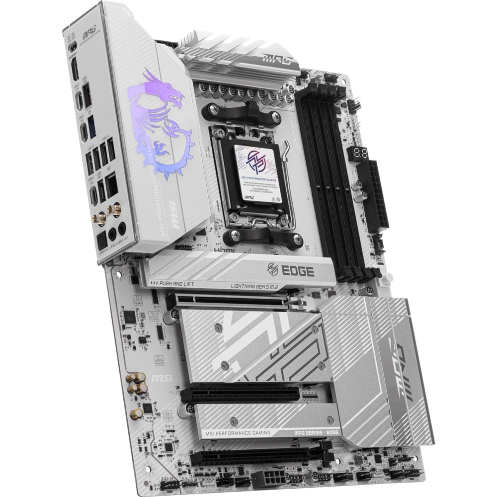 MSI MPG B850 EDGE TI WIFI AM5 DDR5 8400MHZ(OC) HDMI 4x M.2 USB 10Gbs 5G LAN WI-FI 7 ATX
