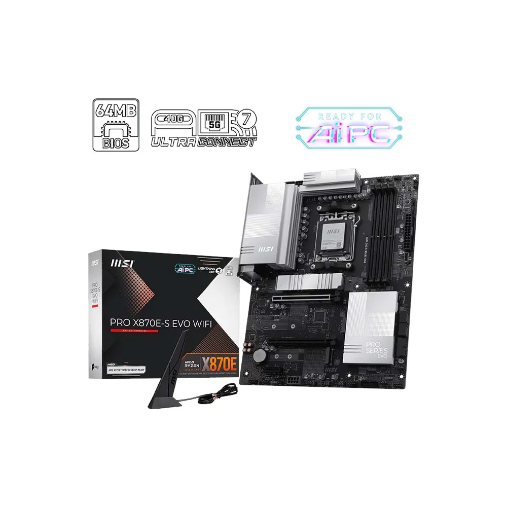 MSI PRO X870E-S EVO WIFI DDR5 AM5
