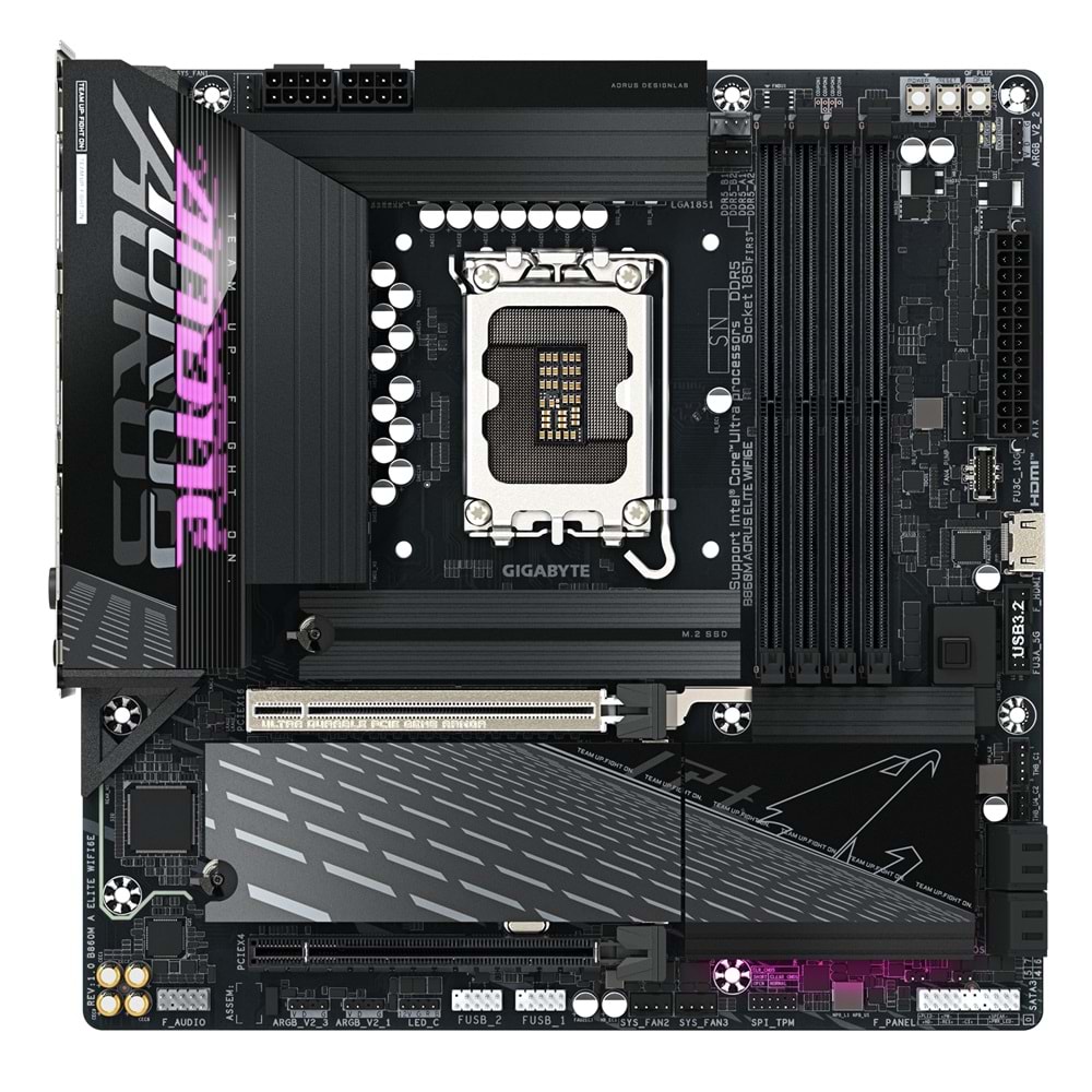 GIGABYTE B860M AORUS ELITE WIFI6E LGA1851 DDR5 9200MHz ANAKART