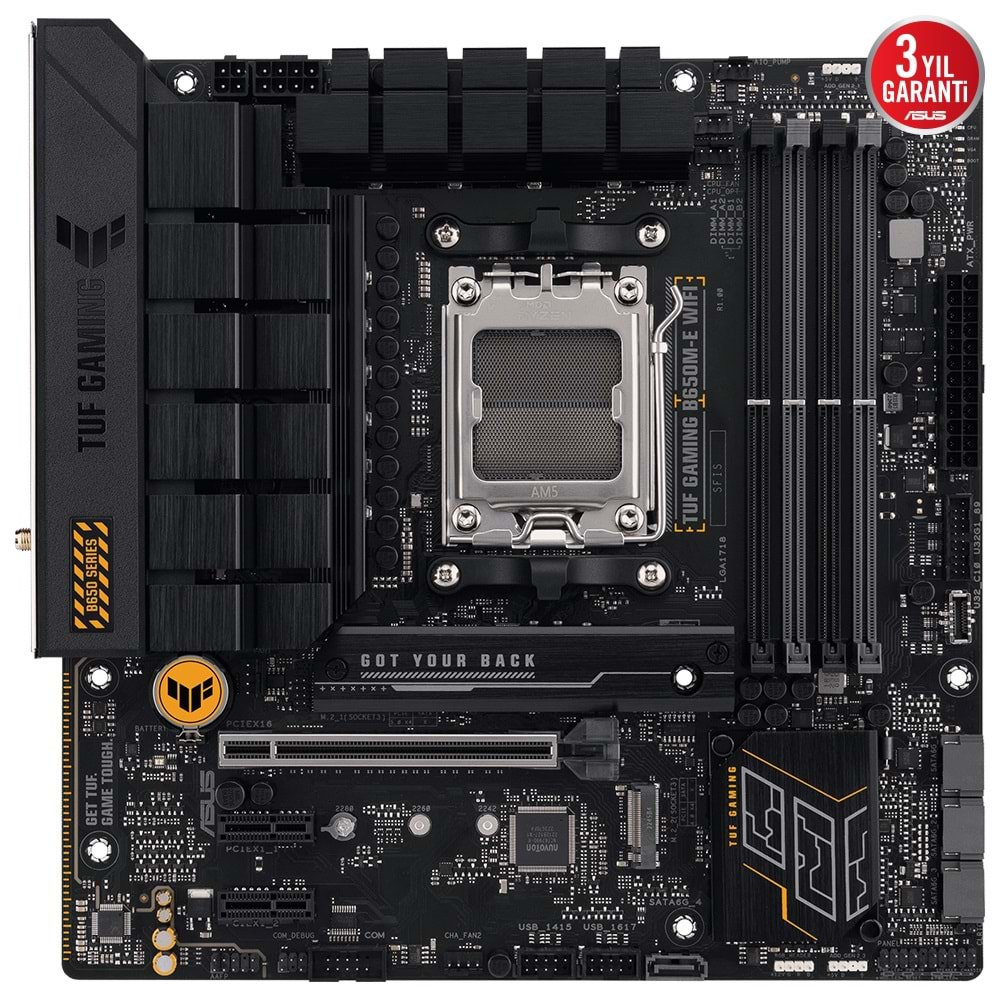 ASUS TUF GAMING B650M-E WIFI DDR5 6400+(OC) DP HDMI M.2 AM5