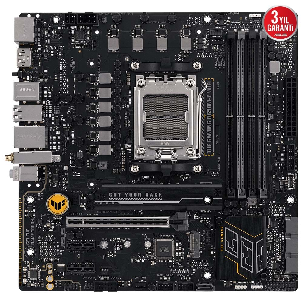 ASUS TUF GAMING B650M-E WIFI DDR5 6400+(OC) DP HDMI M.2 AM5