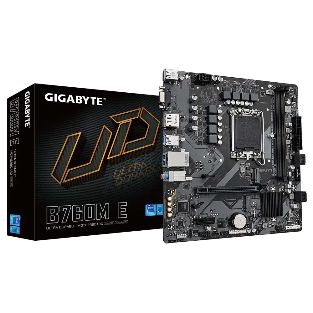 GIGABYTE B760M-E DDR5 HDMI VGA DP USB 1700P