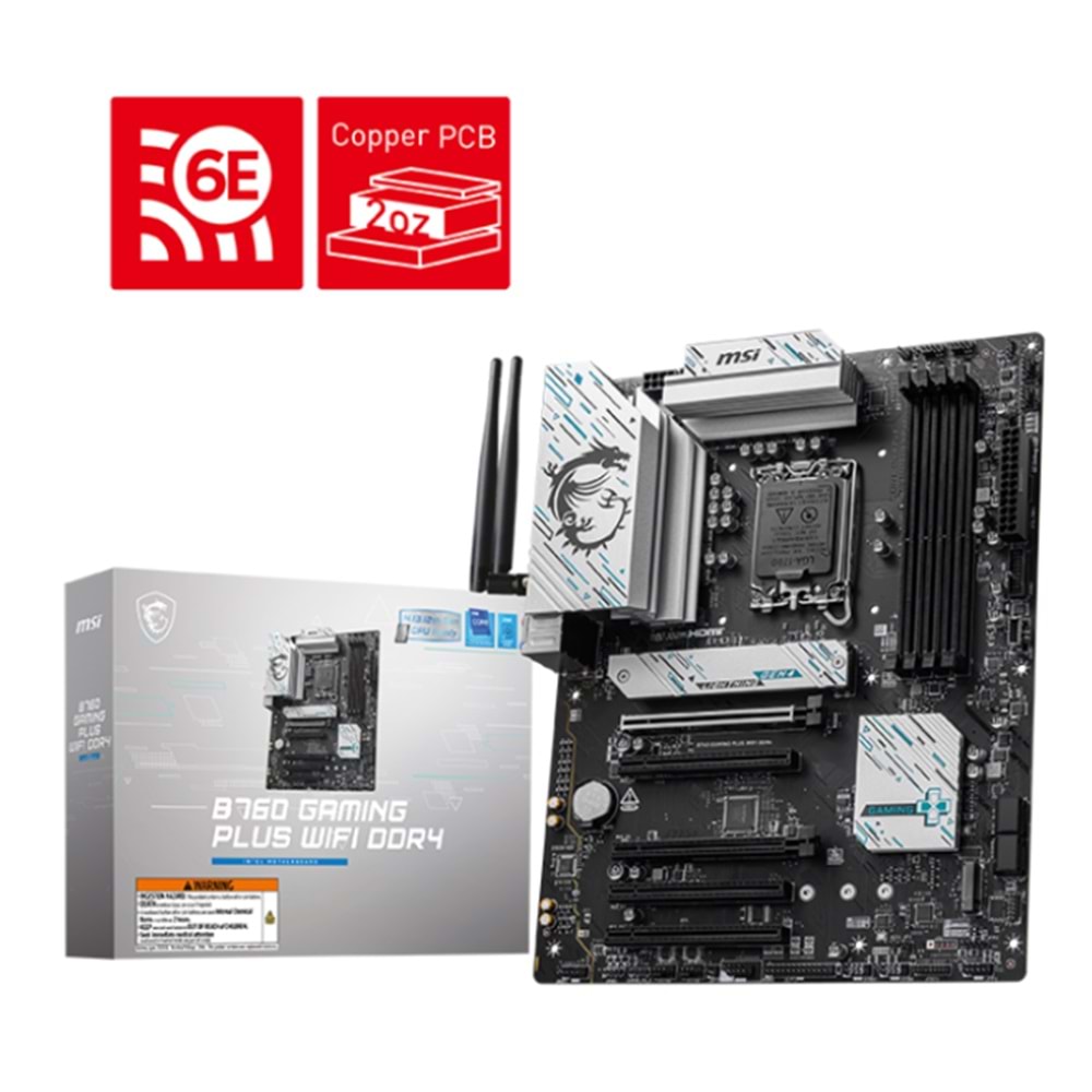 MSI B760 GAMING PLUS WIFI DDR4 M.2 ATX 1700p