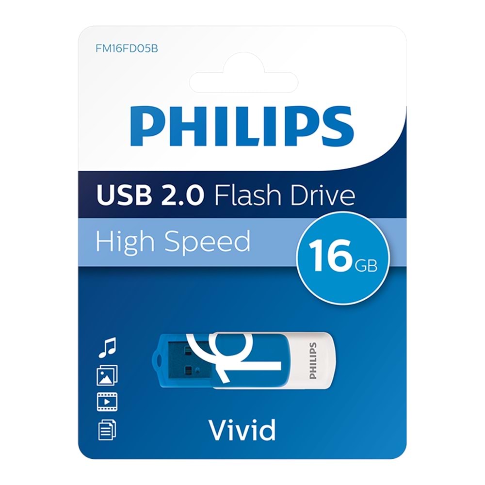 PHILIPS 16GB USB 2.0 25/100MB/S FM16FD05B/00