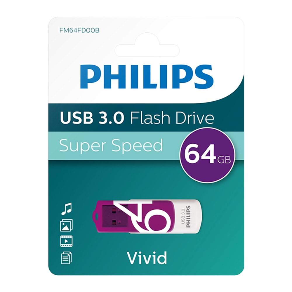 PHILIPS 64GB USB 3.0 100/150MB/S FM64FD00B/00