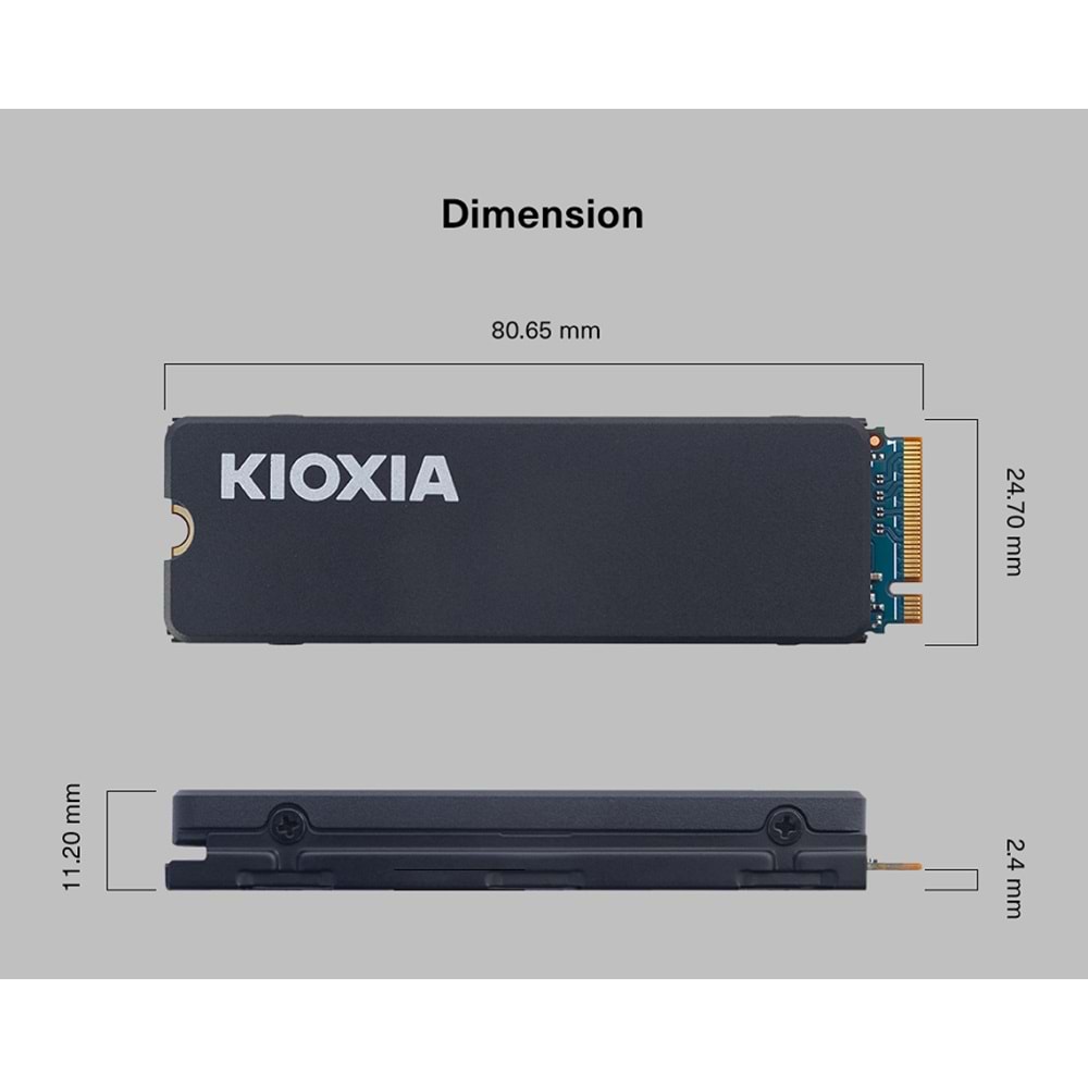 Kioxia Exceria Heatsink LSC11K1T02G8 1TB Gen4x4 62