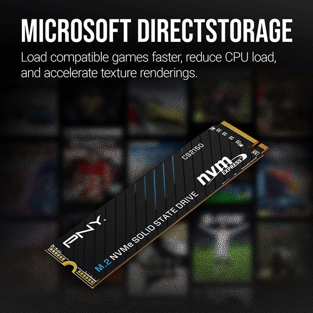 PNY CS2150 2TB 10200/8500 NVMe PCIe Gen5x4 M.2 SSD (M280CS2150-2TB-TB)
