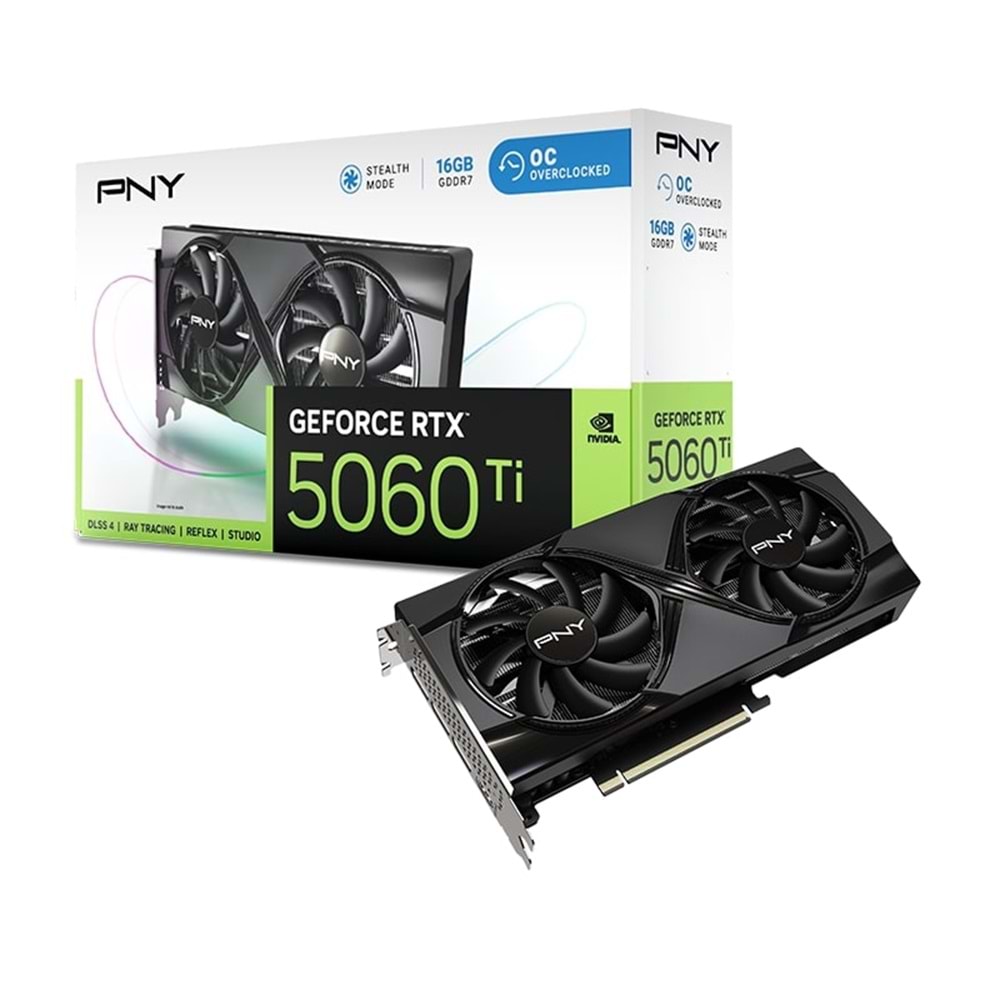 PNY RTX 5060 Ti OC 16GB GDDR7 128Bit (VCG5060T16DFXPB1-O) Ekran Kartı