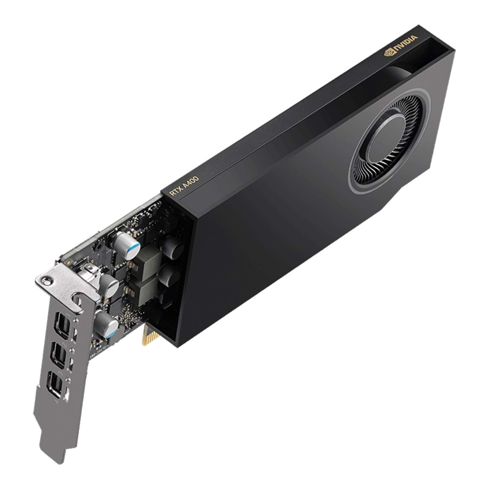 PNY RTX400 4GB DDR6 64Bit 4 xDISPLAY ÇIKIŞLI PASİF SOĞUTUCULU YAPAY ZEKA AI EKRAN KARTI (VCNRTXA400-SB)