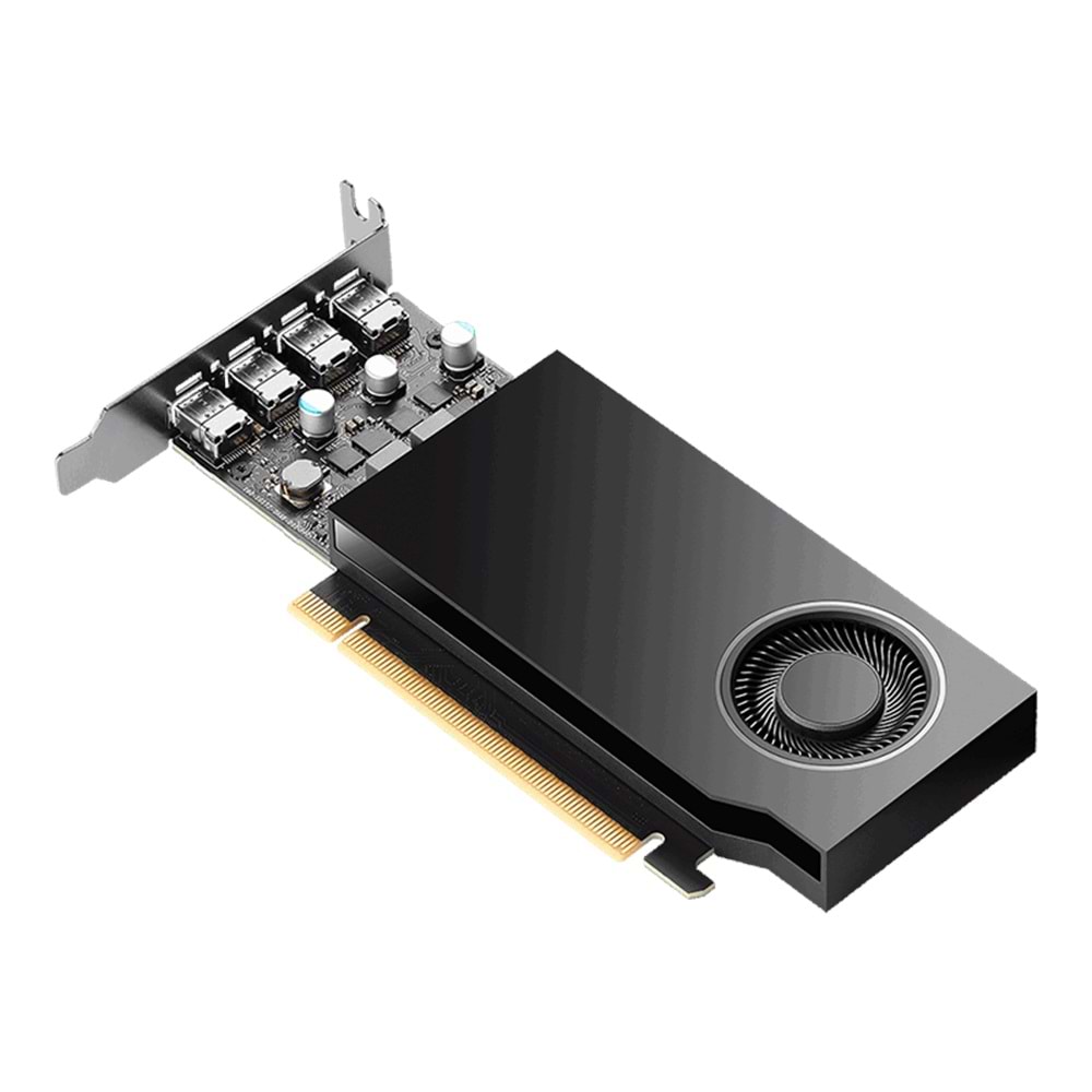 PNY RTX400 4GB DDR6 64Bit 4 xDISPLAY ÇIKIŞLI PASİF SOĞUTUCULU YAPAY ZEKA AI EKRAN KARTI (VCNRTXA400-SB)