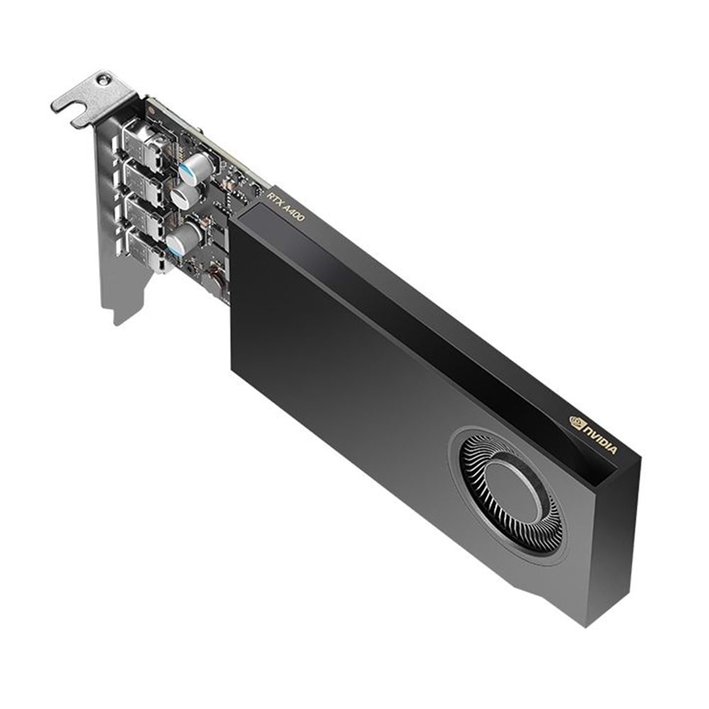 PNY RTX400 4GB DDR6 64Bit 4 xDISPLAY ÇIKIŞLI PASİF SOĞUTUCULU YAPAY ZEKA AI EKRAN KARTI (VCNRTXA400-SB)