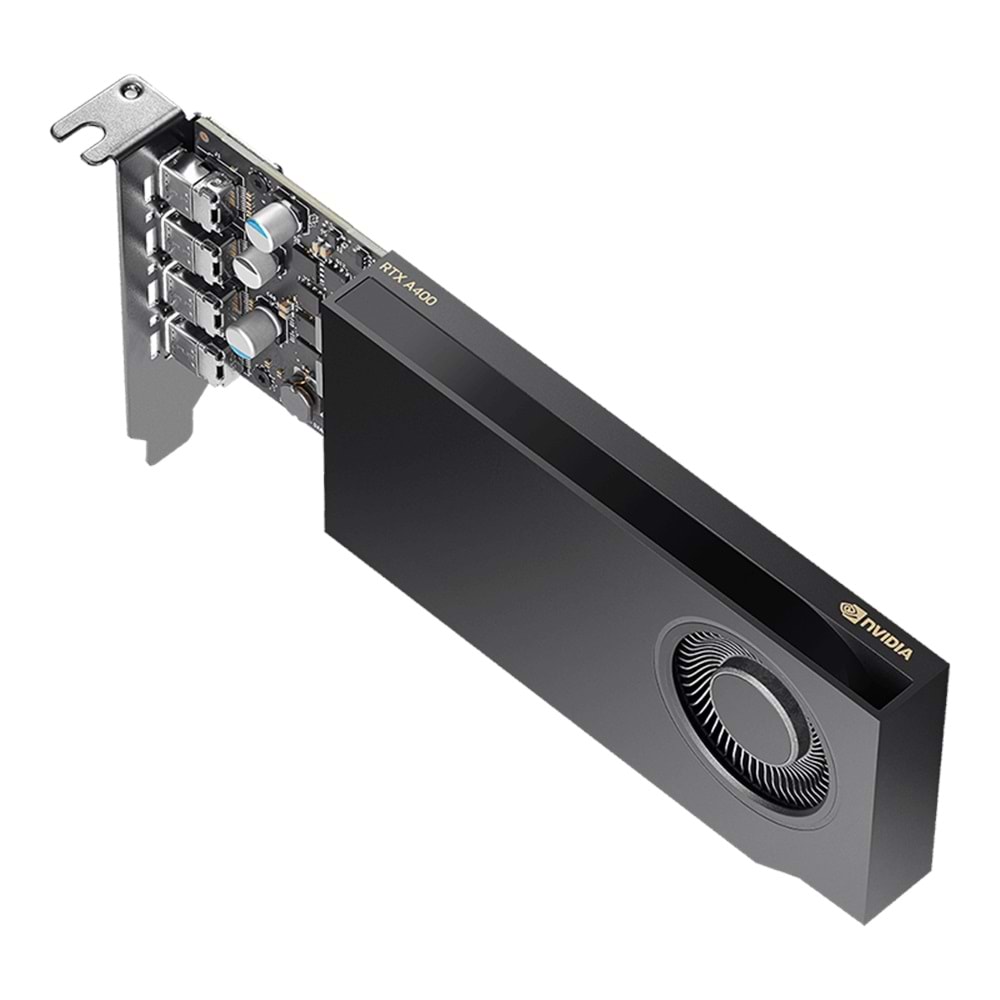 PNY RTX400 4GB DDR6 64Bit 4 xDISPLAY ÇIKIŞLI PASİF SOĞUTUCULU YAPAY ZEKA AI EKRAN KARTI (VCNRTXA400-SB)
