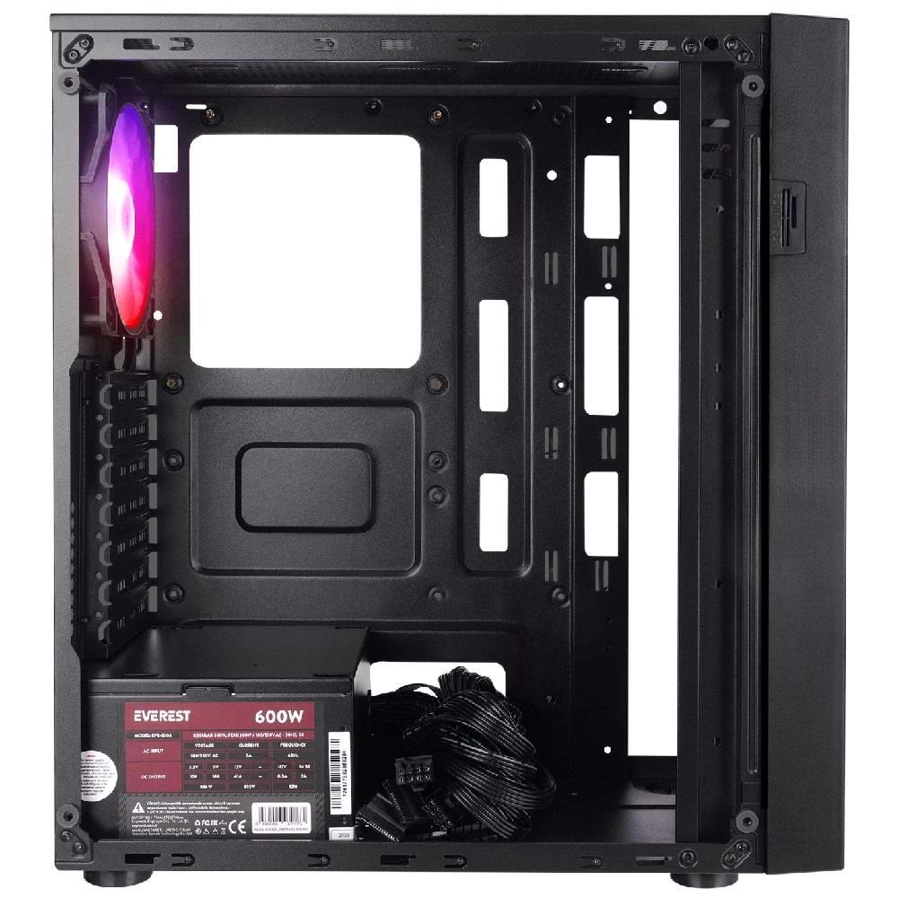 Everest FACED V5 Mesh 600W RGB Siyah Gaming Kasa