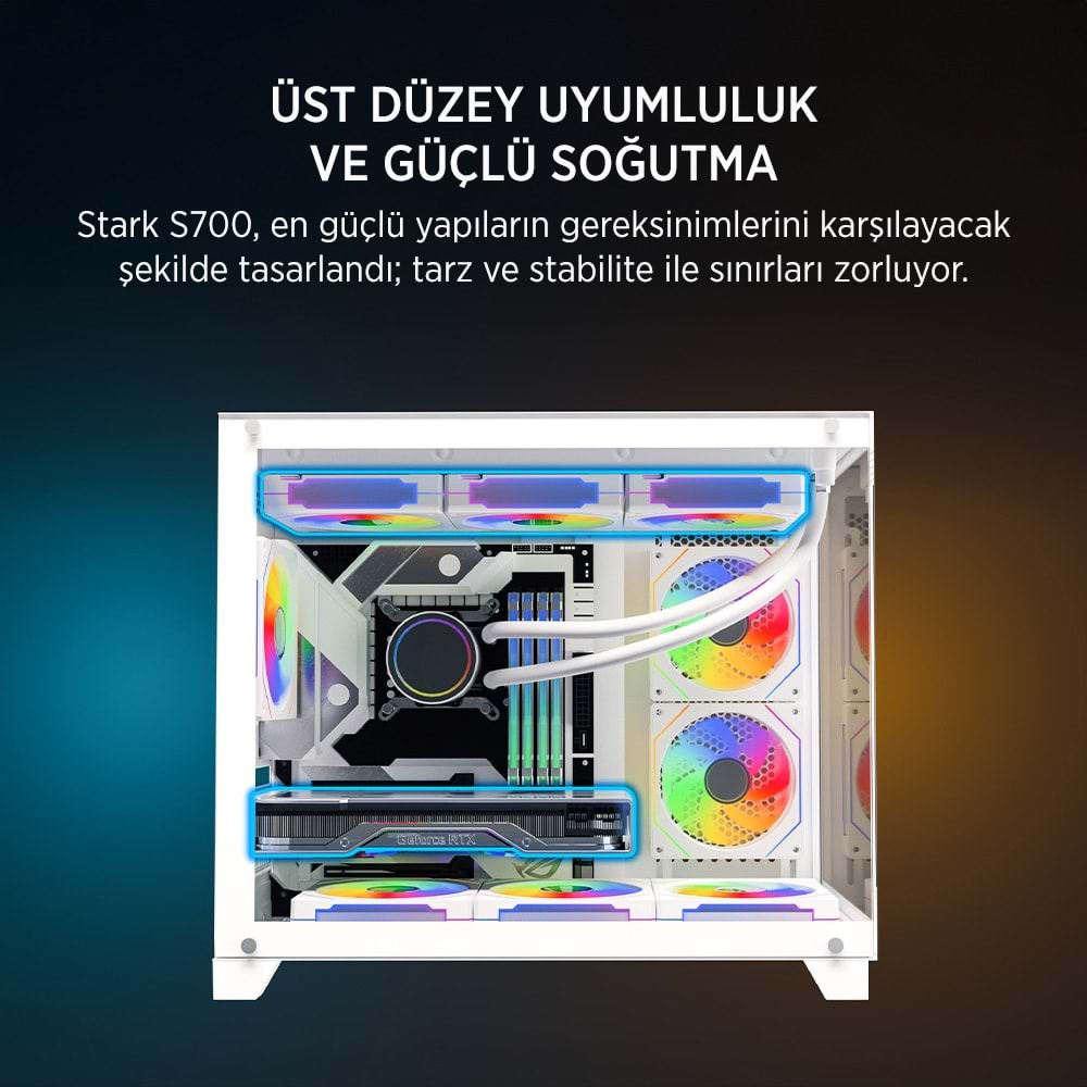 JAMES DONKEY STARK S700 650W BEYAZ GAMING KASA