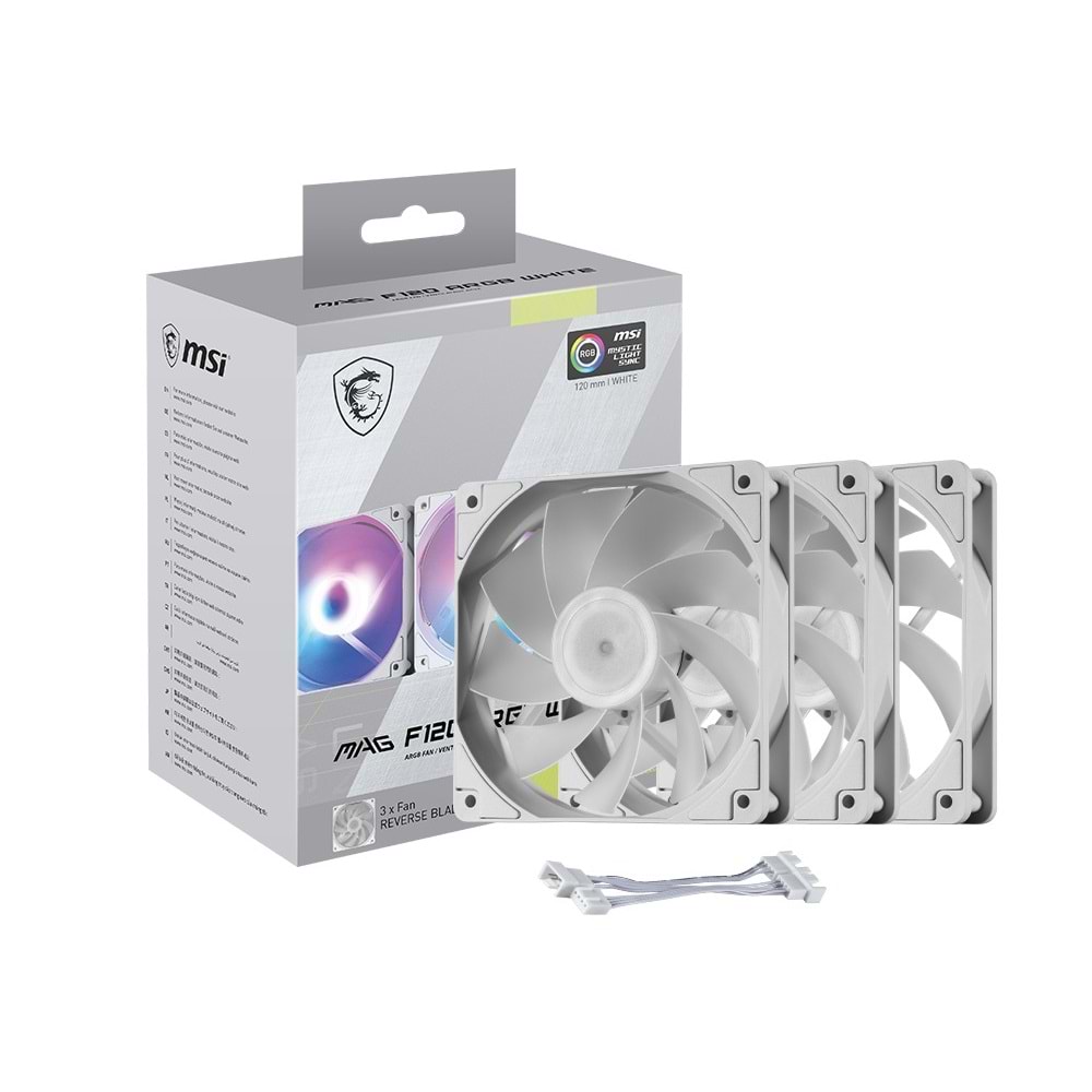 MSI MAG F120 ARGB WHITE-3RW BEYAZ KASA FANI