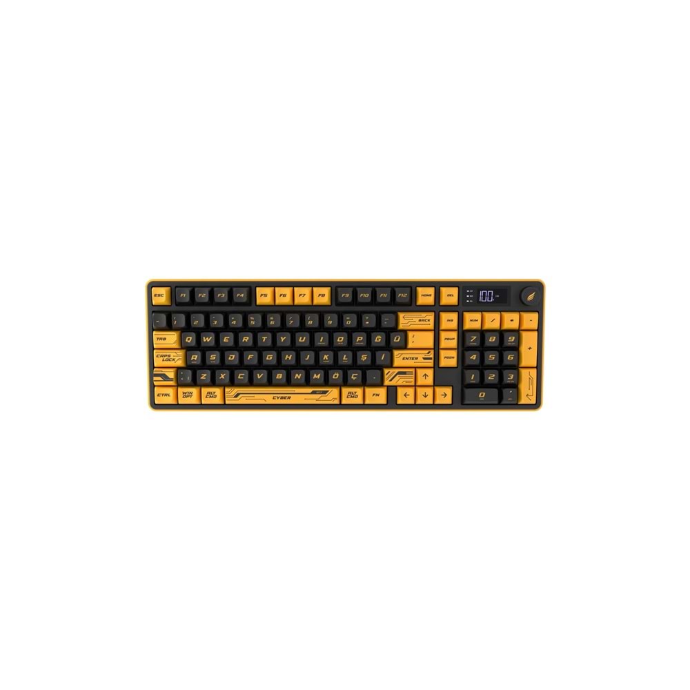 HAWK GAMING HK258CY KABLOSUZ SARI SIYAH KLAVYE
