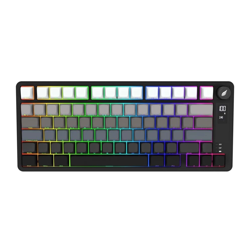 HAWK GAMING HK255BG MEMBRANE LCD RGB KABLOSUZ BLUE KLAVYE