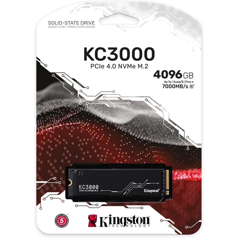Kingston 4096G KC3000 PCIe 4.0 NVMe M.2 SSD
