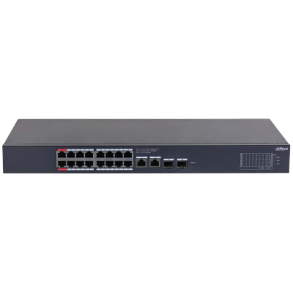 DAHUA CS4220-16GT-135 16 PORT 16XGE-2XGE-2XGE/SFP YÖNETİLEBİLİR GİGABİT 135W POE SWİTCH