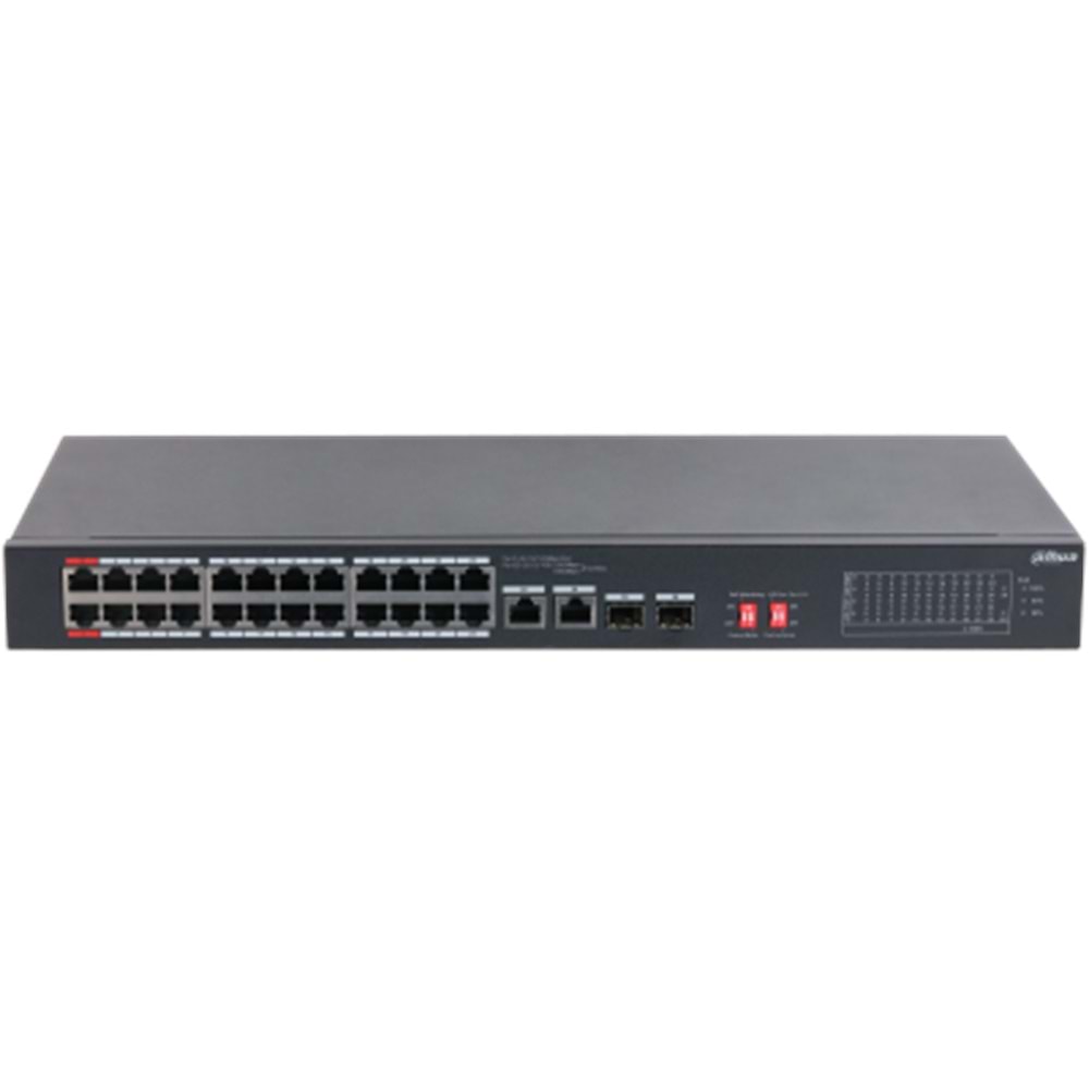 DAHUA S3226-24ET-240 24 PORT 24XFE-2XGE-2X1GE/SFP 240W POE SWİTCH