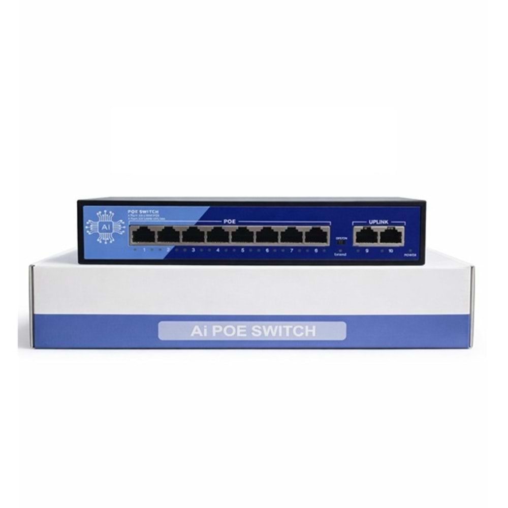 EZCOOL EZ-08PSE 8PORT 8FE+2FE MEGABİT POE SWİTCH 120W