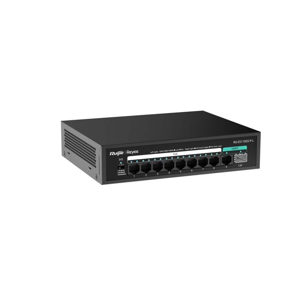 RUİJİE-REYEE RG-ES110GS-P-L 8XGE+2XGE 120W F.GİGABİT POE SWİTCH