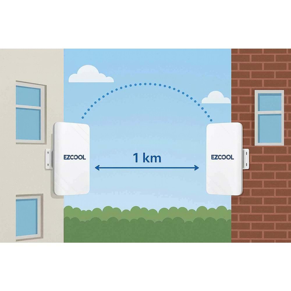 EZCOOL EZ-W240AN DIŞ ORTAM (2.4GHz 300Mbps 1KM) ACCESS POİNT