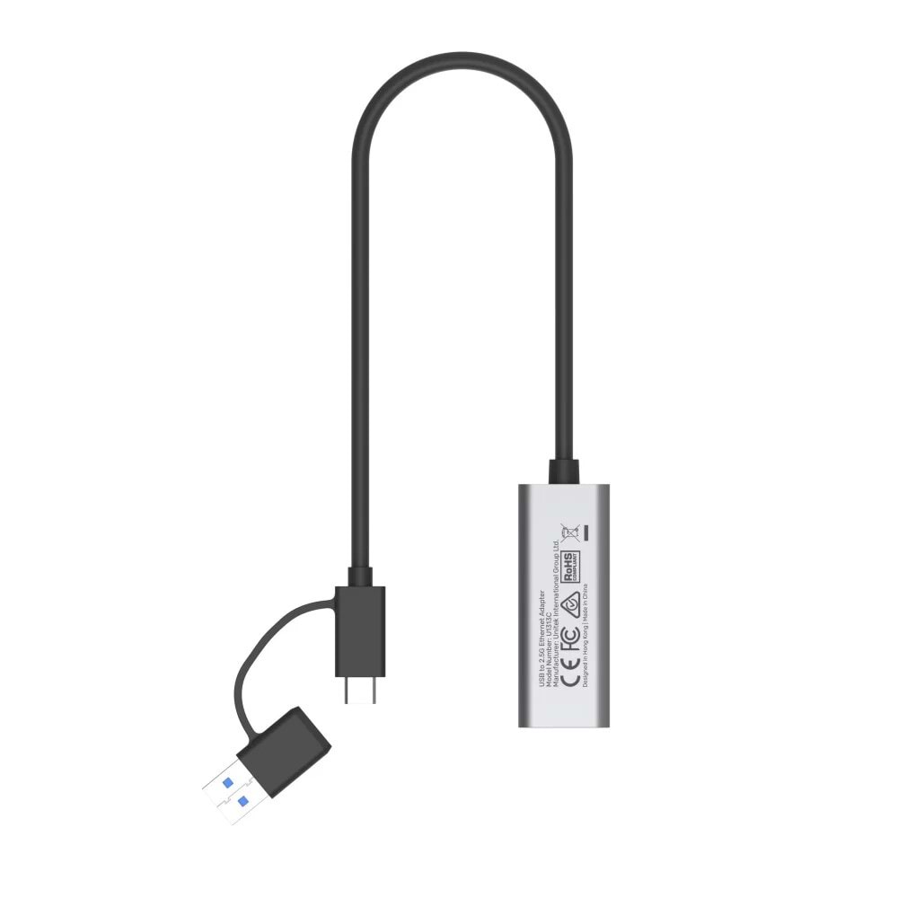 UNITEK HİBRİT USB-C/USB-A 2.5 GİGABİT ETHERNET ADAPTÖRÜ (U1313CGY01)