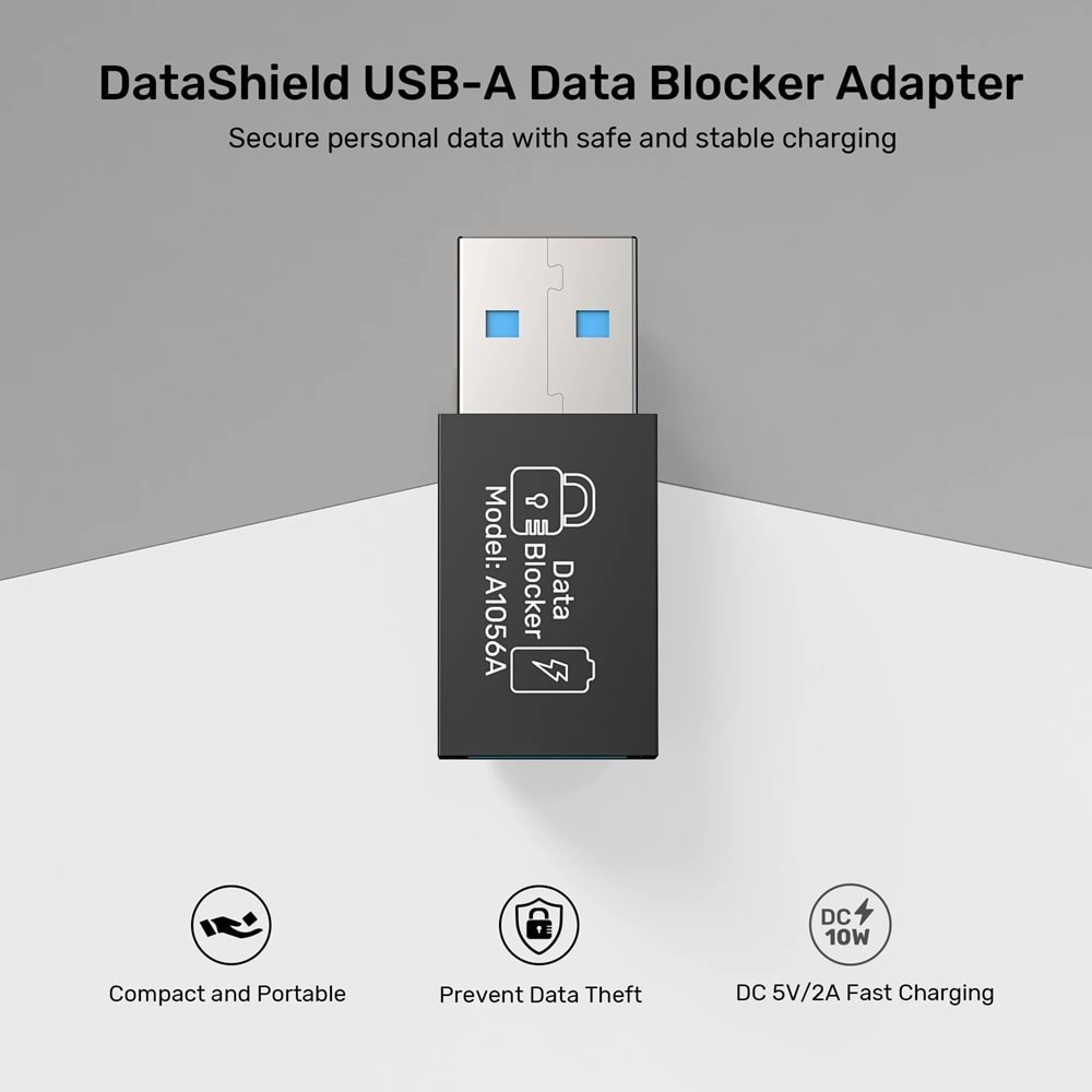UNITEK DATASHIELD USB-A VERI ENGELLEYICI ADAPTOR (A1056ABK01)