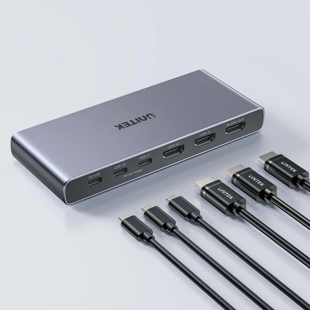UNITEK 4K HDMI/USB-C SWITCH 4IN1OUT(V1313AGY01-EU)