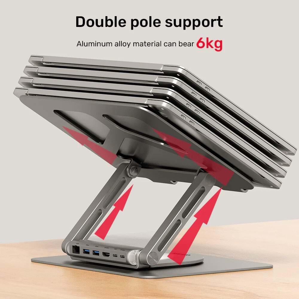 UNITEK USB-C NOTEBOOK STANDI VE DOCKING STATION (D1109A)