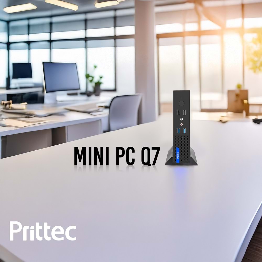 PRITTEC Q7-TH610L BAREBONE FreeDos MINI PC/ (SSD-RAM-CPU YOK)