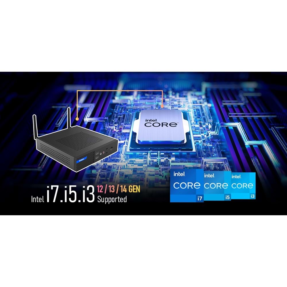 PRITTEC OX3 Q7-TH610L MINI PC I3-12100 / 8GB / 512 Nvme M2 / Free Dos