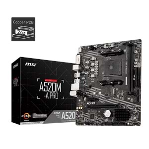 MSI A520M-A PRO DDR4 4600/1866Mhz M.2 M.ATX AM4