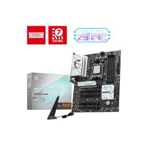 MSI B840 GAMING PLUS WIFI AM5 DDR5 8000(OC)Mhz ATX Gaming (Oyuncu) Anakart