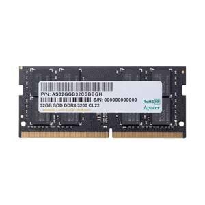 Apacer 32GB 1x32GB 3200MHz CL22 DDR4 Notebook SODIMM RAM (ES.32G21.PSI)
