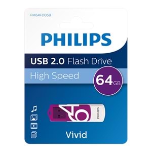 PHILIPS 64GB USB 2.0 25/10MB/S FM64FD05B/00