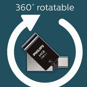 PHILIPS 64GB USB3.1 TYPE-C 100/150 MB/S FM64DC152B/00