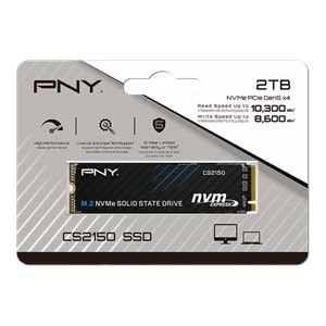 PNY CS2150 2TB 10200/8500 NVMe PCIe Gen5x4 M.2 SSD (M280CS2150-2TB-TB)