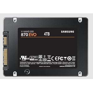 4TB SAMSUNG 870 EVO 560/530MB/s MZ-77E4T0BW SSD (Resmi Distribütör Garantili)
