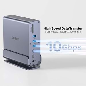 UNITEK UNIVERSAL DISPLAYLINK 4K KVM BAGLANTI ISTASYONU (D1135AGY01)