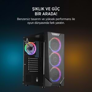 JAMES DONKEY HELIX H800 4XRBW ATX 650W GAMING KASA