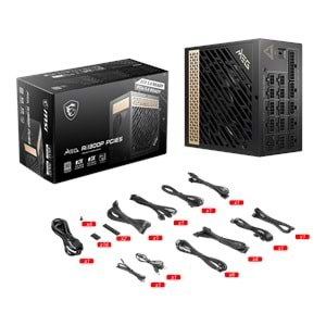 MSI MEG AI1300P PCIE5 1300W 80+ PLATINUM PSU