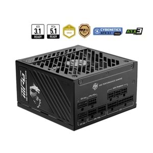 MSI MPG A850GS PCIE5 850W 80+ GOLD PSU FULLMODULAR