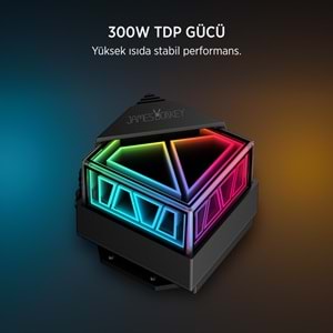 James Donkey Lugis JDC360 ARGB 360mm Siyah Sıvı İşlemci Soğutucu AM5 ve LGA1700 Uyumlu