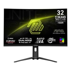 31.5 MSI MAG 321CUPDF 0.5MS 160HZ 4K UHD VA FREE-SYNC CURVED GAMING